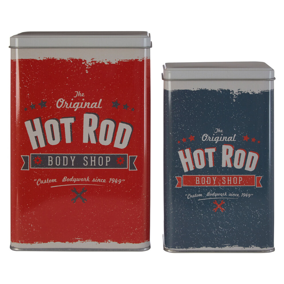 Premier Housewares Hot Rod Storage Canisters - Set Of 2