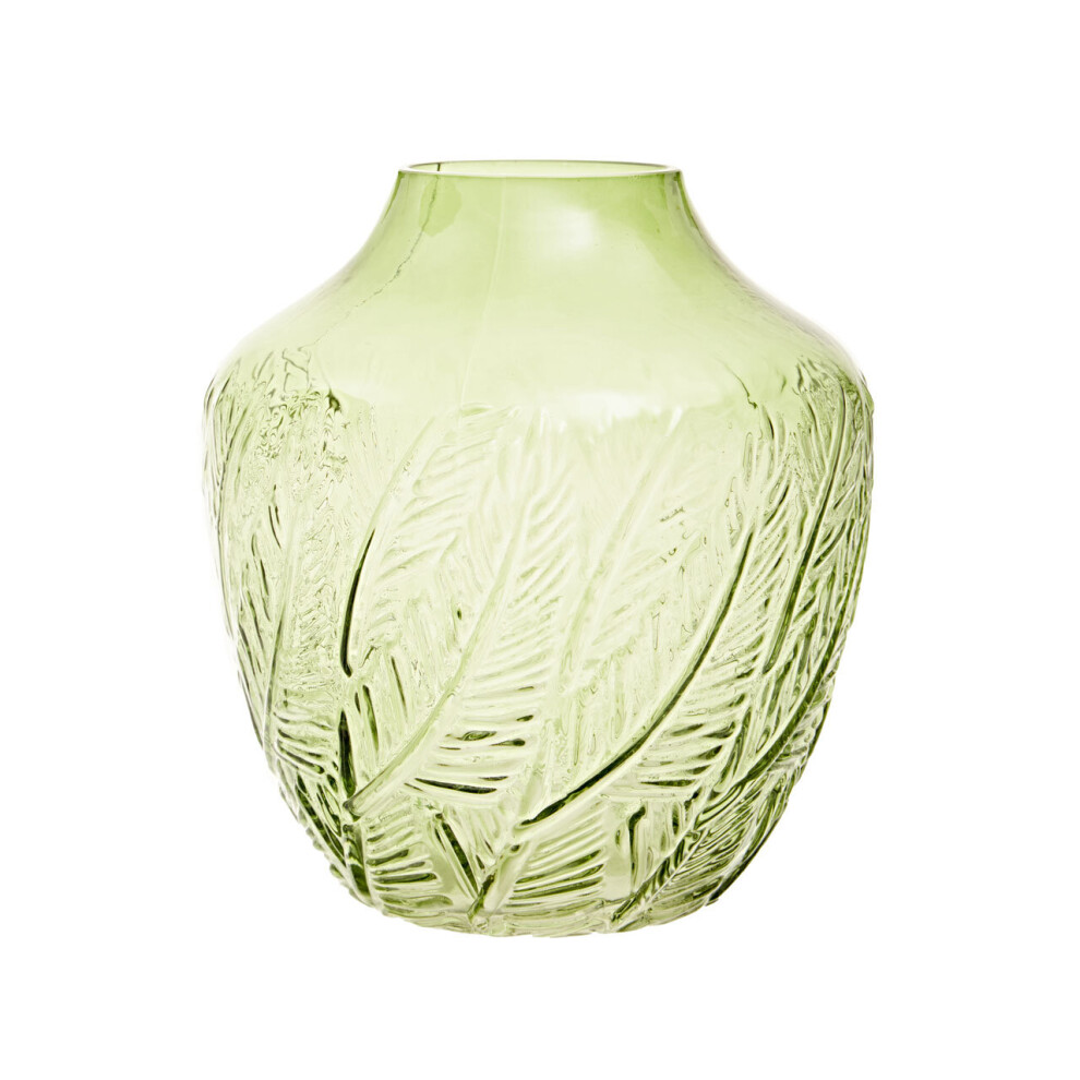 Corie Small Botanical Green Glass Vase