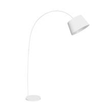 Premier Housewares White Metal Arched Floor Lamp