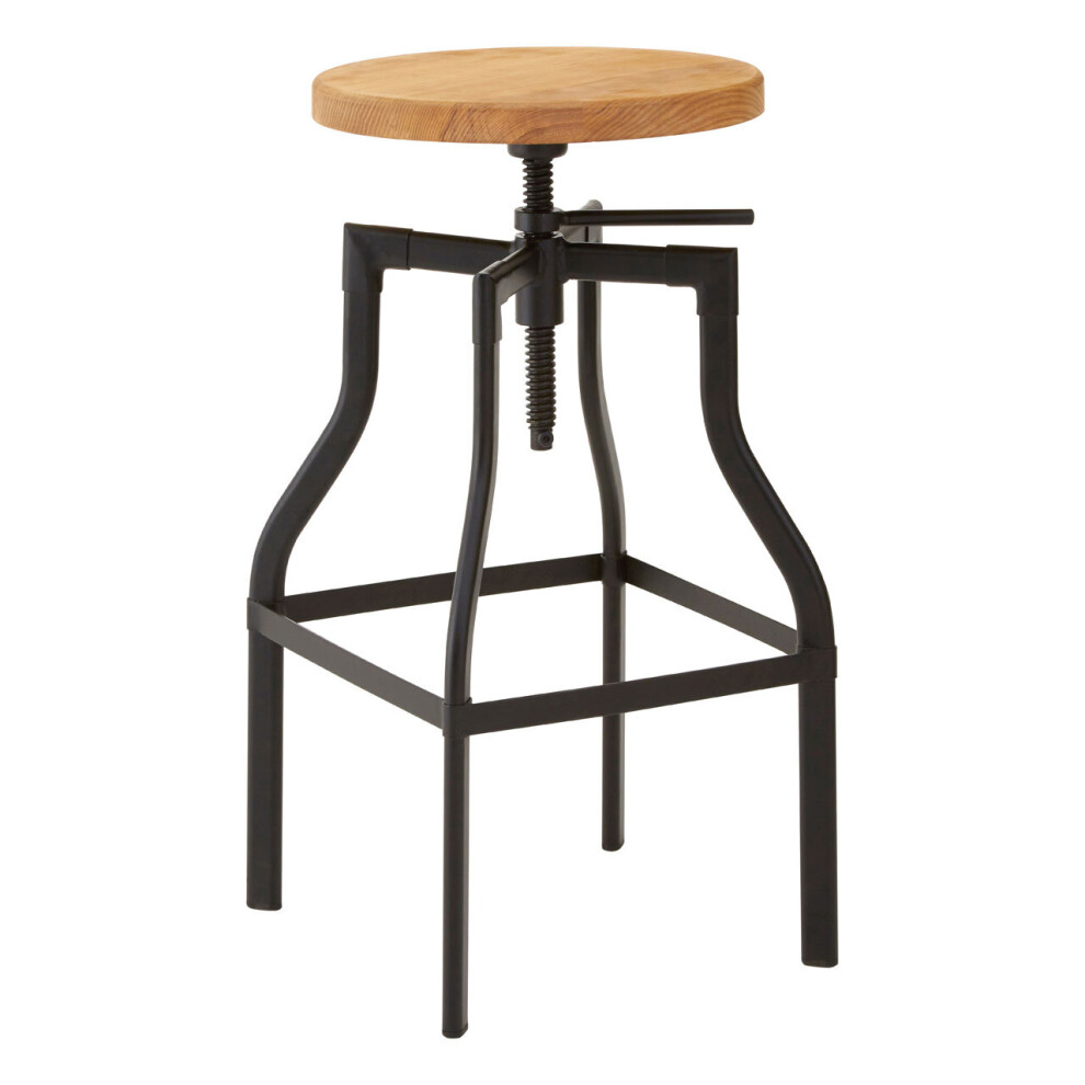 Premier Housewares New Foundry Ash Seat Bar Stool