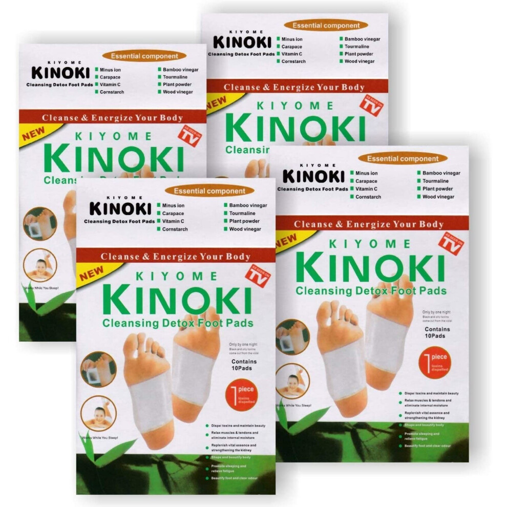 Original Kinoki Detox Foot Pads - Vital Plaster for Feet - Economy Pack of 5 = 50