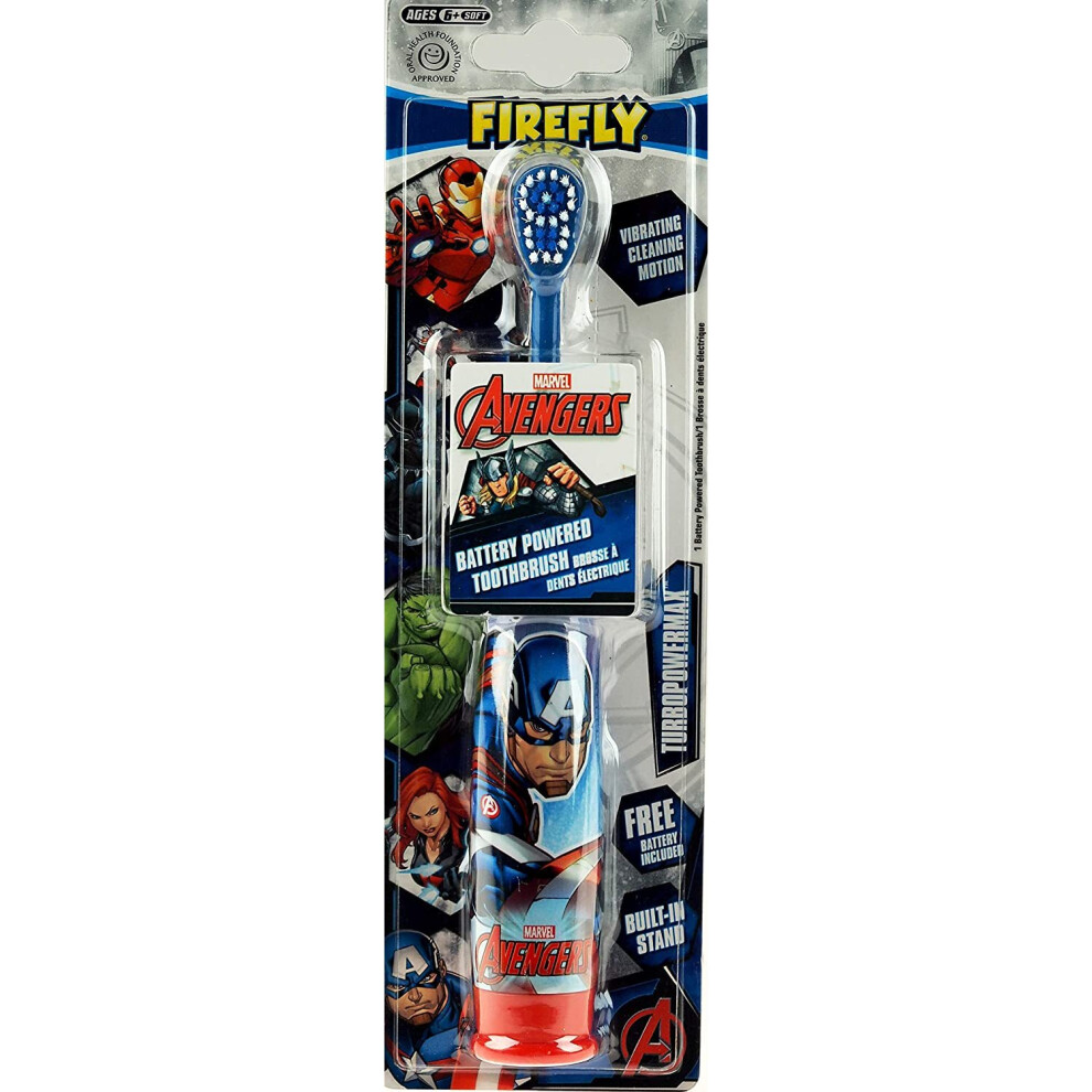 Xen-Labs Roll Over Image to Zoom in Firefly Marvel IBattery Operated Electric Toothbrush, 100 ml, AVENGERS_ELECTRIC_TOOTHBRUSH. Characters Will Vary