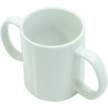 Aidapt Two Handled Ceramic Mug Ideal for Users with Weak Grip/Parkinsons (White)