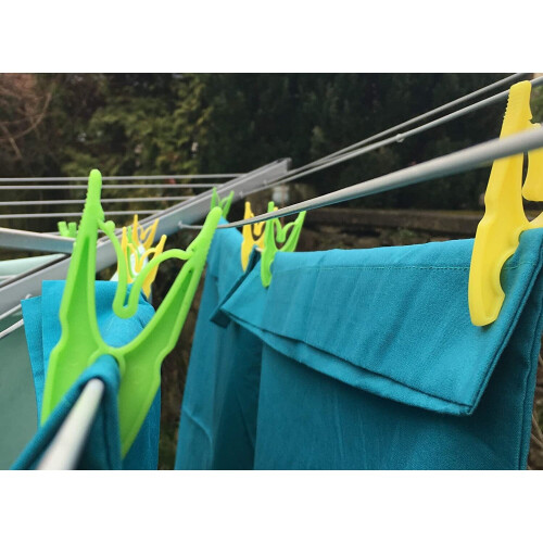 Ecoforce 72 Strong Hurricane Force Grip Clothes Pegs Made Of Recycled Plastic (3 Packs Of 24