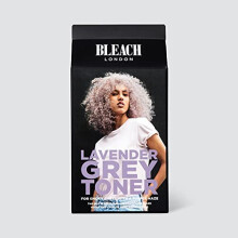 Bleach London Lavender Grey Toner Kit - Ammonia-Free Toning for Silvery Lilac Finish - Ideal to neutralise brassy yellow in Light Blonde Hair - w