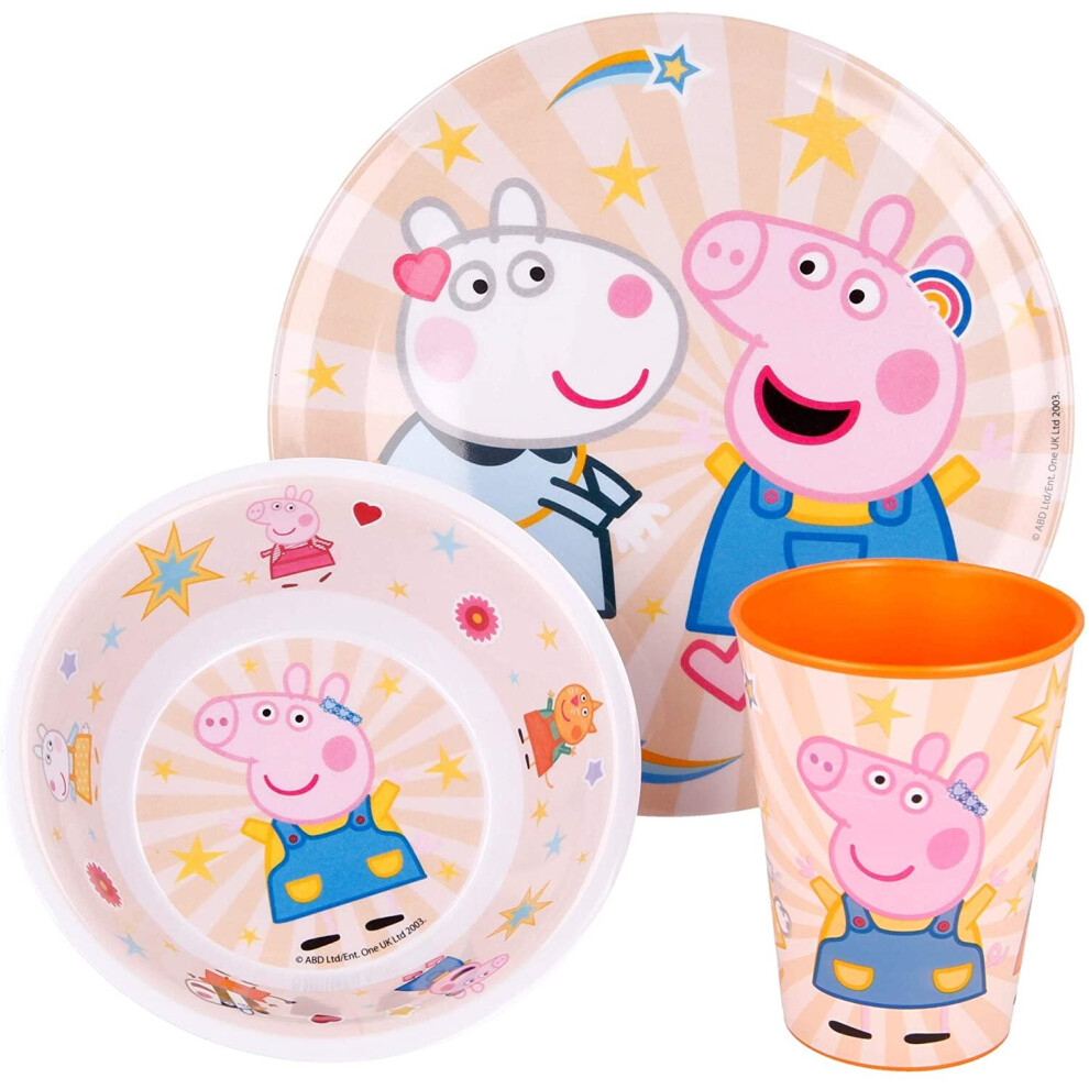 Peppa Pig 3pcs Plate Set