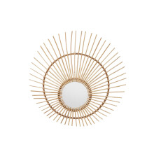Natural Rattan Wall Mirror, Wood Wall Mirror, Beaitiful Mirror in Wooden Frame, Rattan Wall Mirror
