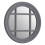 Premier Housewares Premier Housewares Flat Wood Round Grey Wall Mirror 2
