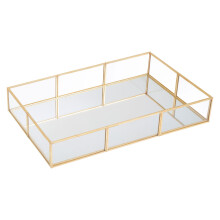Premier Housewares Vintage Glass Rectangular Jewellery Tray