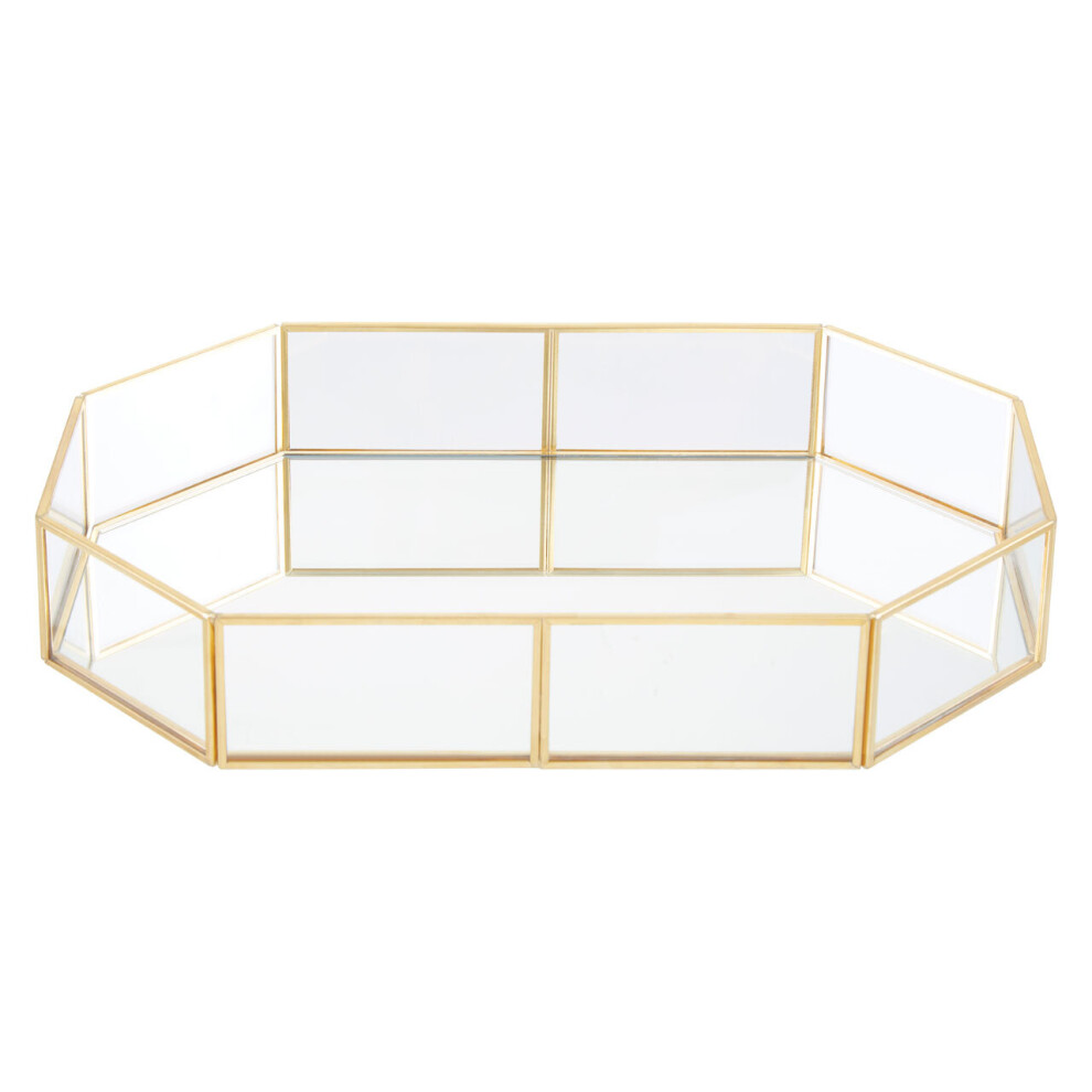 Premier Housewares Vintage Glass Octagonal Jewellery Tray