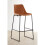 Premier Housewares Elevated And Comfortable Camel Bar Stool With Black Legs, Sleek Kitchen Stool, Stable Contemporary Bar Stool 2