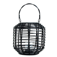 Sleek And Sturdy Black Candle Holder, Sustainable Rounded Candle Holder, Contemporary Candlestick Holder