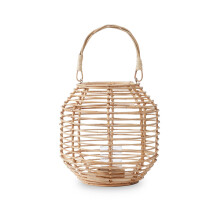 Contemporary Natural Lantern, Sustainable Candle Lantern, Sleek And Stylish Rounded Large Tealight Lantern