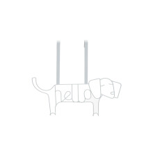Versatile Design White Sausage Dog Hanger, Stylish Storage Over Door Hooks, Sturdy Hanging Hooks For Store