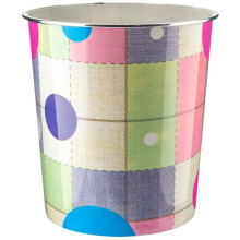 Home Plus 7.7 Litre Quality Floral Design Lightweight Waste Paper Basket Bin (Multicolour Abstract Art)