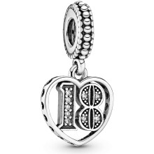 Charm - Pandora - 18 vuoden rakkaus riipus - Hopea 925 - Sekä miehille että naisille - Aikuisille