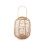 Premier Housewares Sustainable Natural Rattan Lantern, Rounded Modern Black Candle Lantern, Versatile Tealight Lantern 1