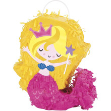 Unique 73899 3D Mini Pinata-6.5" x 2.75" x 7.75" | Mermaid Princess | 1 Pc, Multicolour