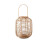 Premier Housewares Sustainable Natural Rattan Lantern, Rounded Modern Black Candle Lantern, Versatile Tealight Lantern 2