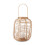 Premier Housewares Sustainable Natural Rattan Lantern, Rounded Modern Black Candle Lantern, Versatile Tealight Lantern 4