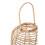 Premier Housewares Sustainable Natural Rattan Lantern, Rounded Modern Black Candle Lantern, Versatile Tealight Lantern 5