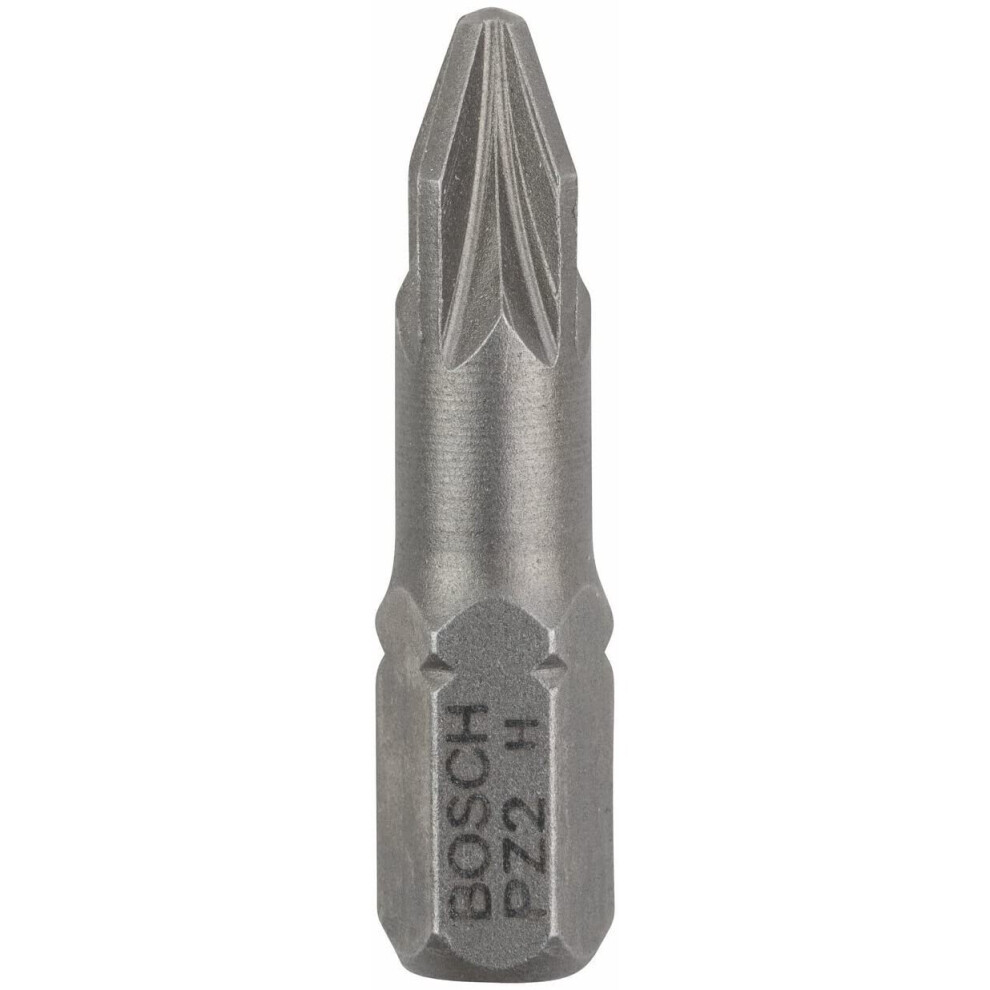 Bosch 2607001558 Extra Hard Screwdriver Bit, Pz 2, 25Mm Length, Blue