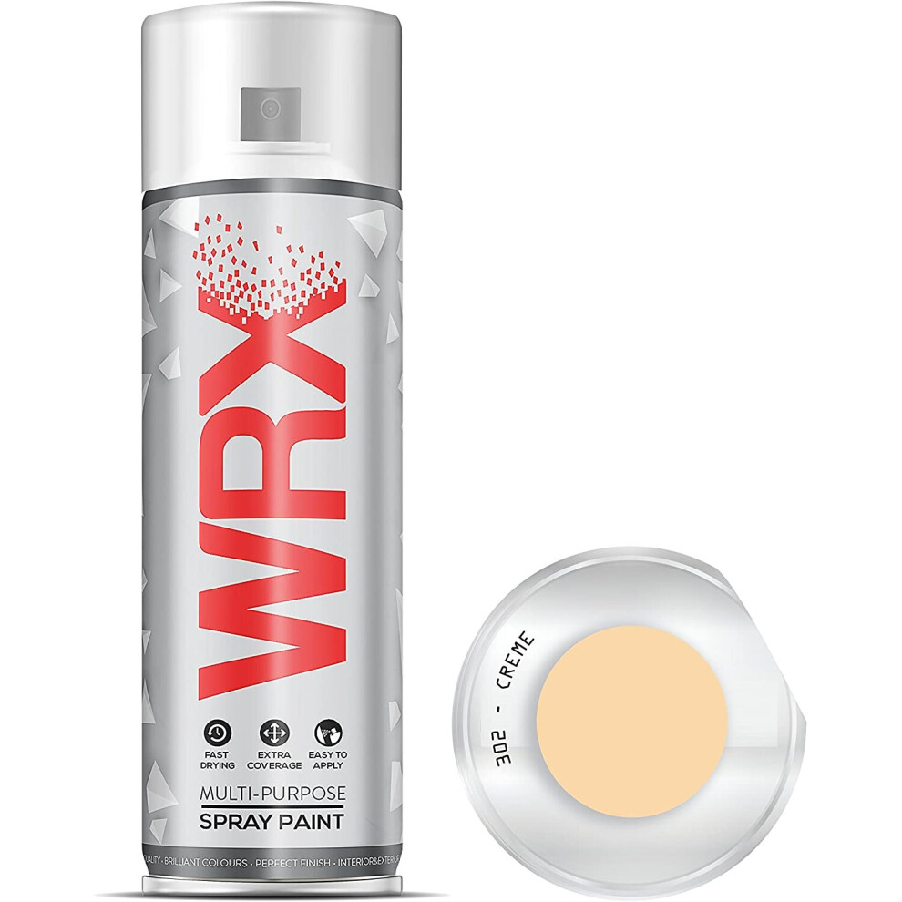 Wrx Yellow 4X Flat Creme Acrylic Spray Paint 400Ml - Image 2