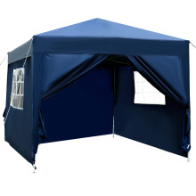 Outsunny 3 x 3 m Pop Up Gazebo Party Tent Canopy Marquee Free Storage Bag - Blue