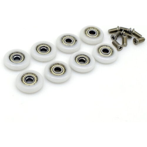 8X Shower Door Replacement Roller Wheel Runner Diameter 23mm with Screw M5