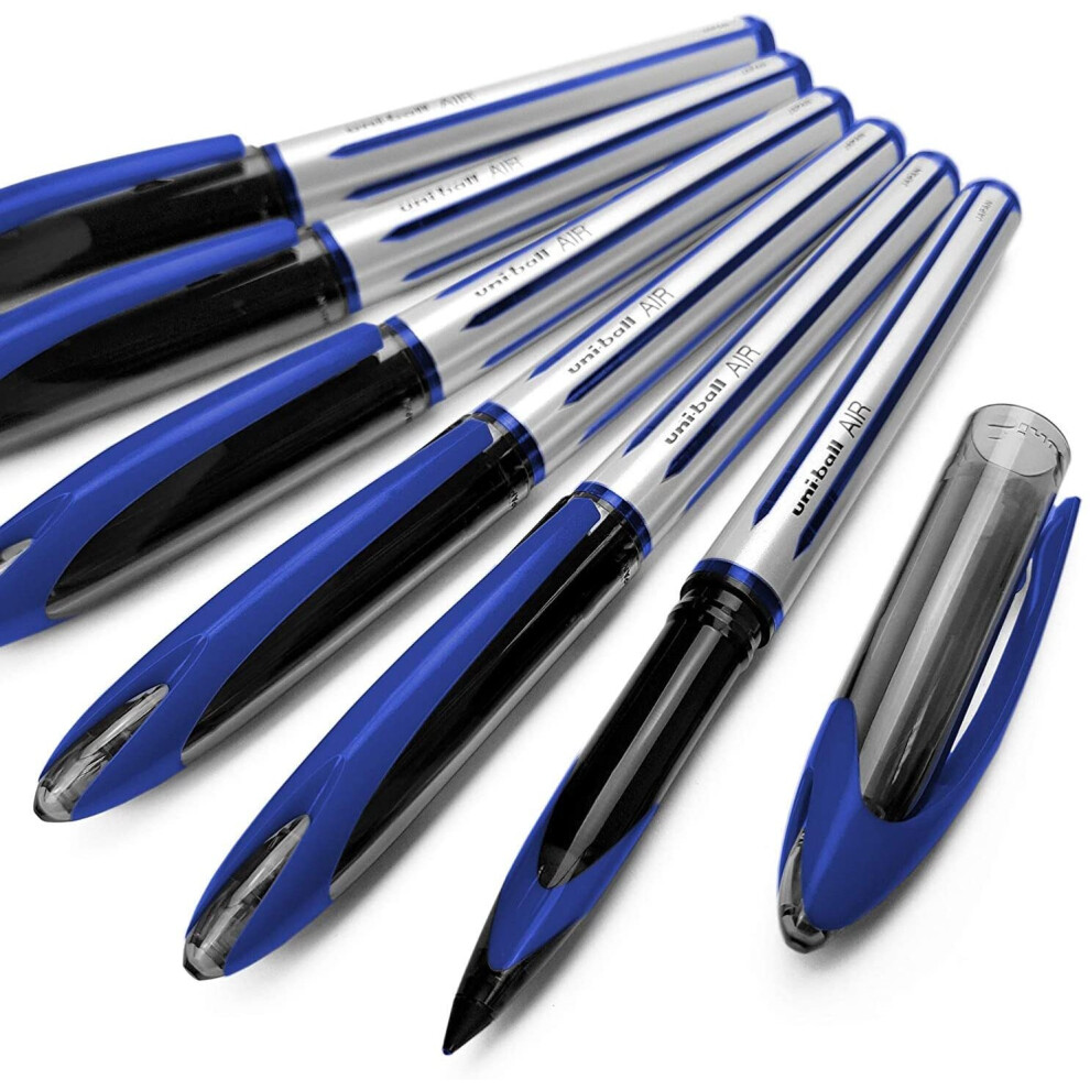 Uni-Ball Air - 0.7Mm Medium Rollerball - 6 Pack - Uba-188-L Blue