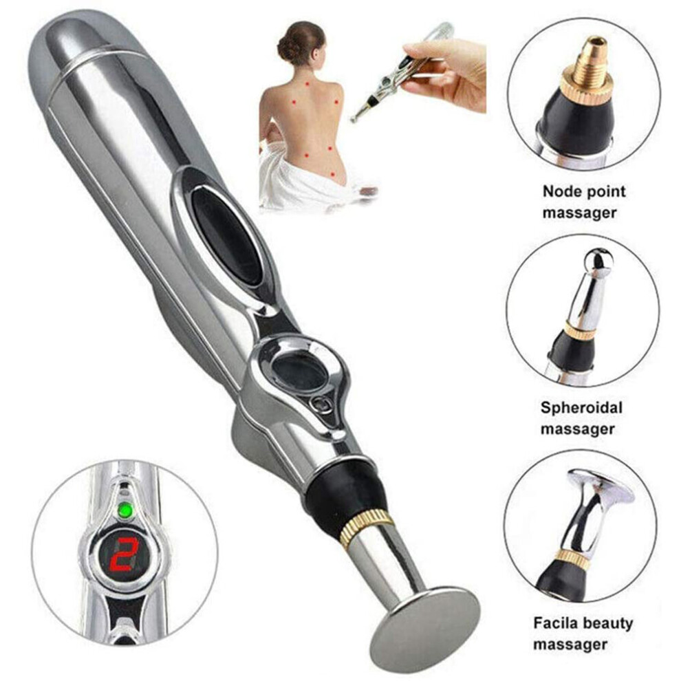 Bedee Electronic Acupuncture Pen Electric Meridian Body Massager Pain Relief