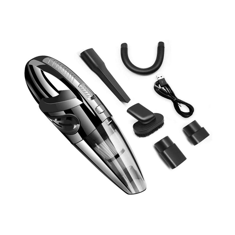 Handheld Car Vacuum Cordless Cleaner Usb Charger Wet Dry Strong Cyclone Suction Lightweight Portable Auto Mini