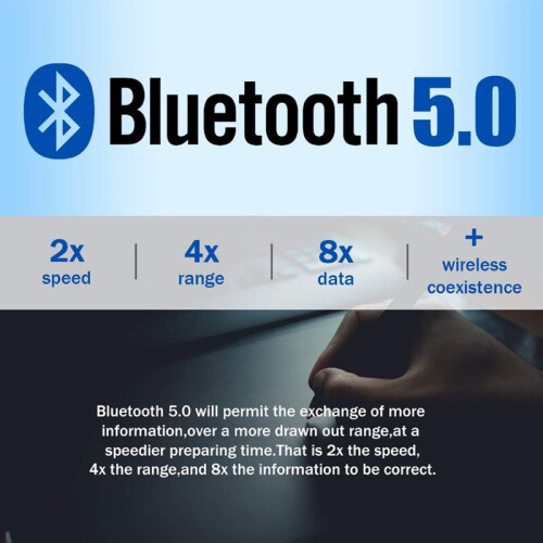 USB Bluetooth 5.0 Bluetooth-adapter og mottaker, Bluetooth-dongle 5.0/4.0-adapter, til PC og bærbar PC, Bluetooth-sender 1