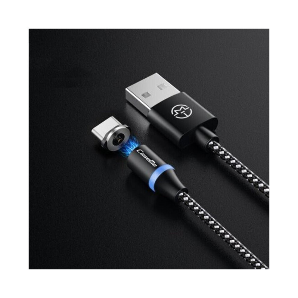 Type Strong Magnetic Charger Cable Phone Charging For Samsung Huawei Black