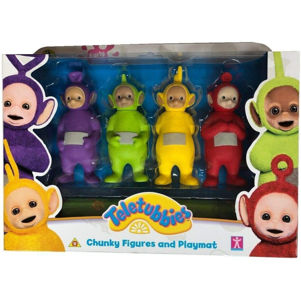 Teletubbies Chunky Figures & Playmat Teletubby Action Figure Set of 4 Playset