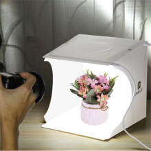 Mini Portable Six Colors Folding Lightbox Photography Studio Led Light Softbox- White