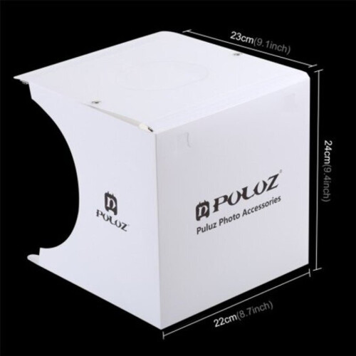 Mini Portable Six Colors Folding Lightbox Photography Studio Led Light Softbox- White 1