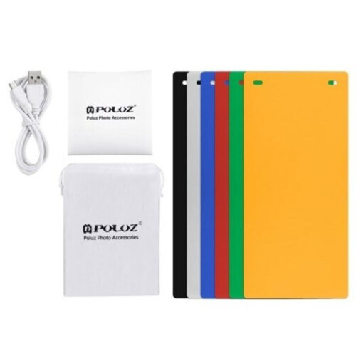 Mini Portable Six Colors Folding Lightbox Photography Studio Led Light Softbox- White 2