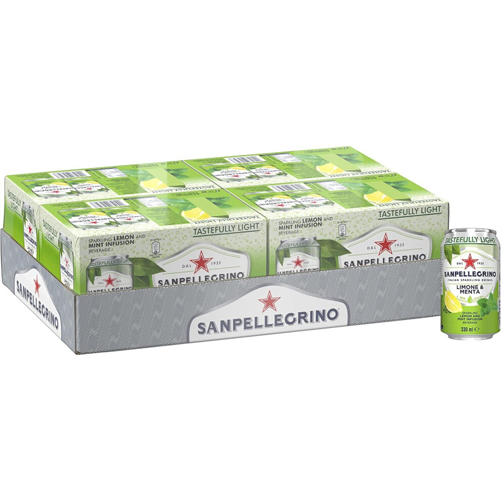 San Pellegrino Lemon & Mint Can 24 x 330 ml 