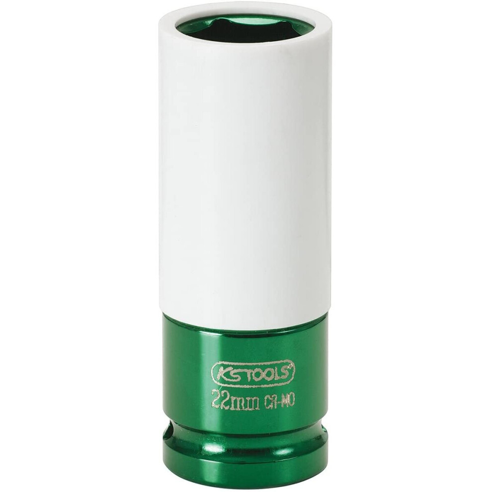 Ks Tools 515.2022 1/2" Aluminium Wheel Impact Socket, Deep, 22Mm 4042146110478