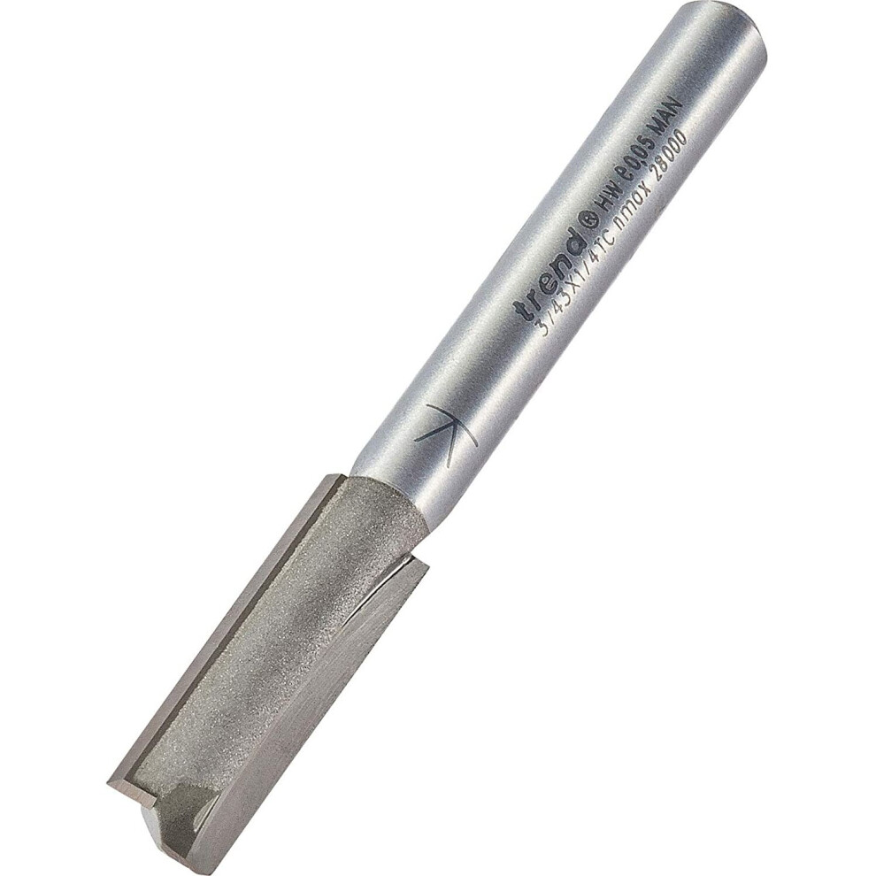 Trend 3/43X1/4TC Straight Two Flute Cutter-8.0mm (5/16 Inch) 1 Silver