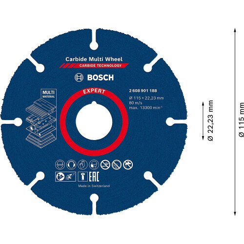Bosch Expert Carbide Multi Wheel 115mm - BOSCH - 2608901188 2