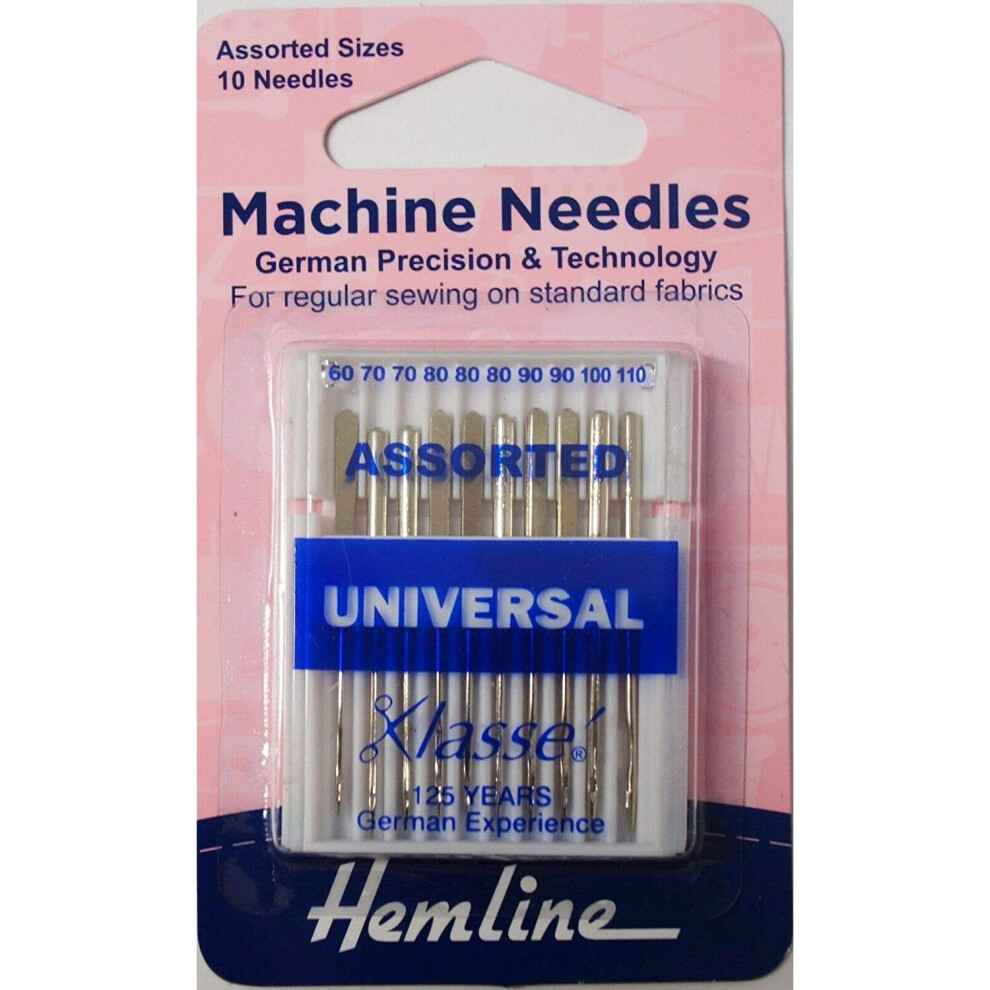 Hemline Assorted Machine Needles 10 Pack