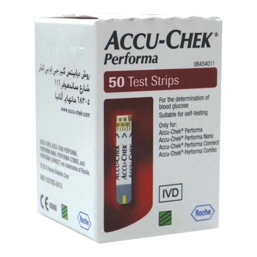 Accu Chek Performa Blood Glucose Test Strips Accurate Blood Glucose Levels 50's