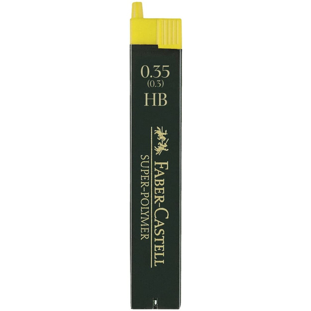 Faber-Castell 0.35Mm Hb Super-Polymer Fineline Lead (Pack Of 12) Black