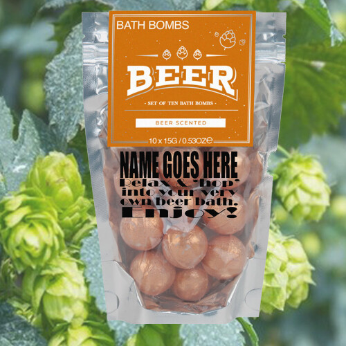 Beer Personalised Scented Bath Bombs Gift Set 2