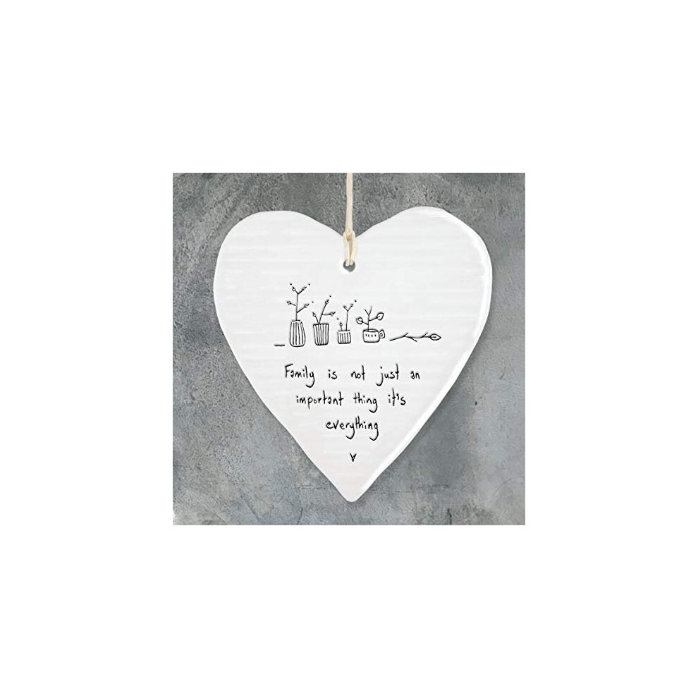 East Of India Hanging Heart Gift Family Is Everything