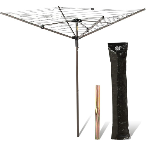 NETTA (Green) NETTA Rotary Washing Line, 4 Arm - 45M