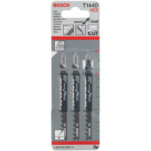 Bosch 2608630560 Speed for Wood Jigsaw Blade, 1 Lug, Black, Pack of 3
