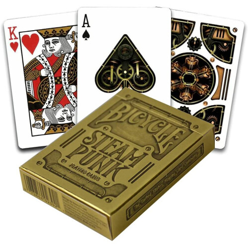 Cartes à Jouer Bicycle Steampunk - Or